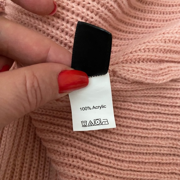 Shein curve Sweater knit Flared ribbed-knit top dusty roses, size 2XL - Picture 9 of 10